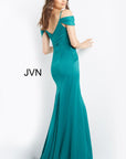 Jovani Emerald Prom Dress Size 6 Cold Shoulder High Slit Formal Evening Gown