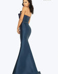 Terani Couture Size 12 One Shoulder Beaded Mermaid Formal Evening Gown Long Dress